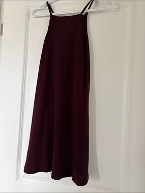 Casual Ribbed Midi dress - Burgundy
